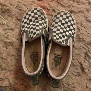 Green checkered vans toddler size 10